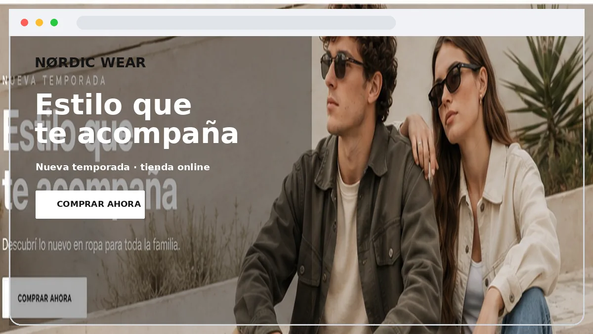 Vista previa de NORDIC Wear, demo local de tienda de ropa